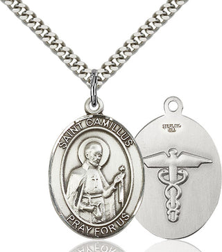 Sterling Silver Saint Camillus of Lellis Pendant - SALE