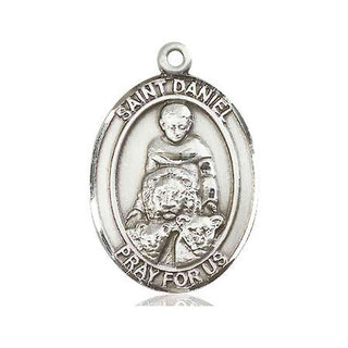 Pewter Saint Daniel Medal Engraved Catholic Saint Jewelry