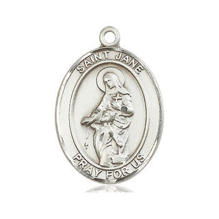 Pewter Saint Jane of Valois Medal Engraved Catholic Saint Jewelry