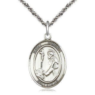 Sterling Silver Saint Dominic de Guzman Medal Catholic Jewelry Engraved Catholic Saint Jewelry