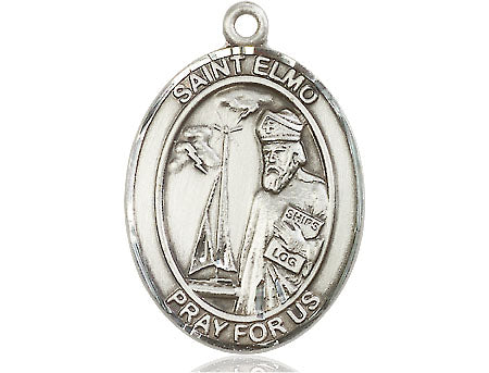 Sterling Silver Saint Elmo Medal - Large – CatholicShop.com