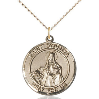 14kt Gold Filled Saint Dymphna Medal Catholic Jewelry Engraved Catholic Saint Jewelry