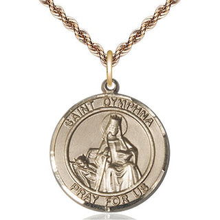 14kt Gold Filled Saint Dymphna Medal Catholic Jewelry Engraved Catholic Saint Jewelry