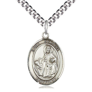 Sterling Silver Saint Dymphna Medal Catholic Jewelry Engraved Catholic Saint Jewelry