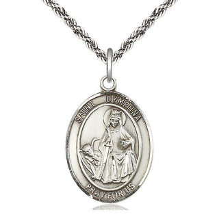 Sterling Silver Saint Dymphna Medal Catholic Jewelry Engraved Catholic Saint Jewelry