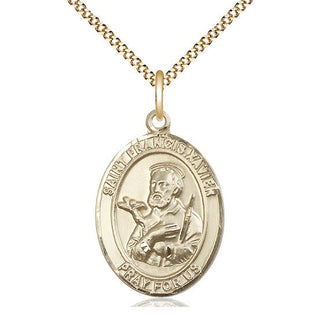 14kt Gold Filled Saint Francis Xavier Medal Catholic Jewelry Engraved Catholic Saint Jewelry