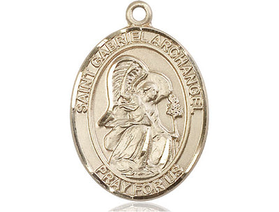 14kt Gold Filled St. Gabriel the Archangel Medal | Large | Engravable
