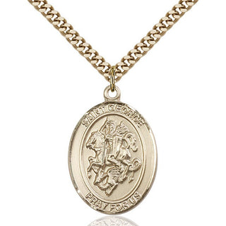 14kt Gold Filled Saint George Paratrooper Medal Catholic Jewelry