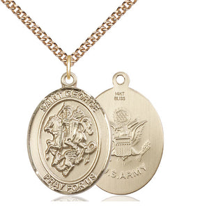 14kt Gold Saint George Army Medal