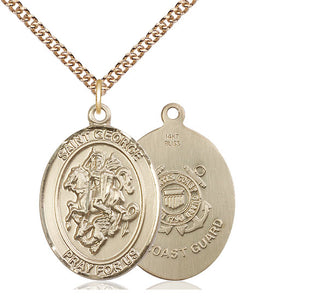 14kt Gold Saint George Coast Guard Medal