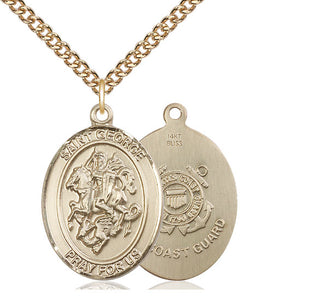 14kt Gold Saint George Coast Guard Medal