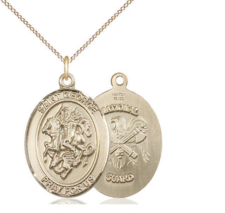 14kt Gold Saint George National Guard Medal