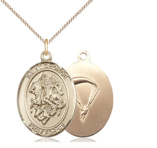 14kt Gold Saint George Paratrooper Medal