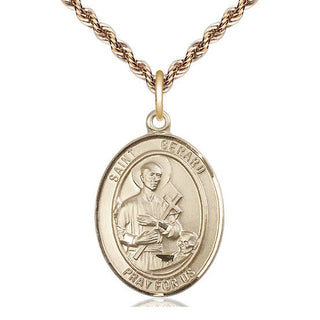 14kt Gold Filled Saint Gerard Majella Medal Catholic Jewelry Engraved Catholic Saint Jewelry