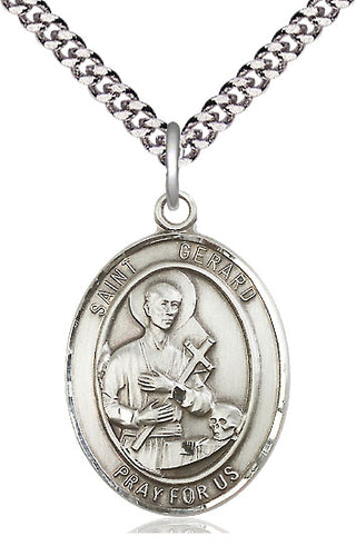 Pewter Saint Gerard Majella Medal Catholic Jewelry Engraved Catholic Saint Jewelry