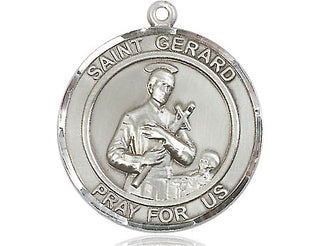 Pewter Saint Gerard Medal Engraved Catholic Saint Jewelry