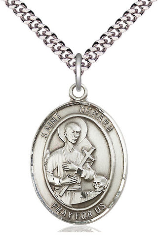 Sterling Silver Saint Gerard Majella Medal Catholic Jewelry Engraved Catholic Saint Jewelry