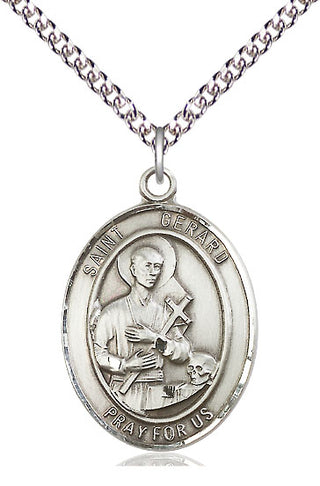 Sterling Silver Saint Gerard Majella Medal Catholic Jewelry Engraved Catholic Saint Jewelry