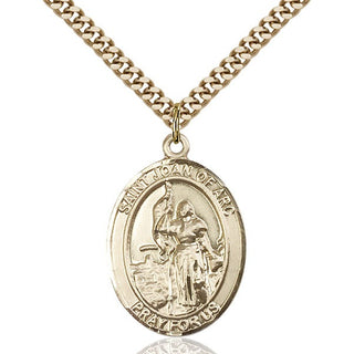 14kt Gold Filled Saint Joan of Arc Army Medal Catholic Jewelry