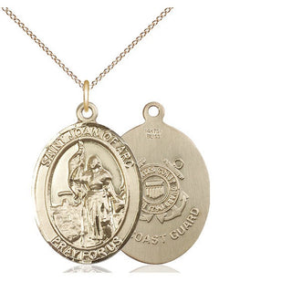 14kt Gold Filled Saint Joan of Arc  Coast Guard Medal Catholic Jewelry