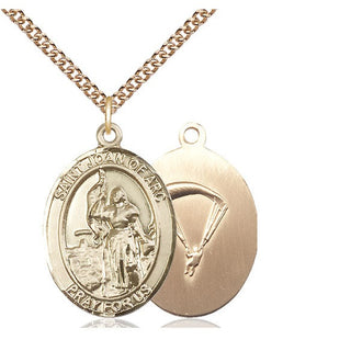 14kt Gold Filled Saint Joan of Arc Paratrooper Medal Catholic Jewelry
