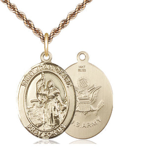 14kt Gold Saint Joan of Arc Army Medal