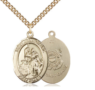 14kt Gold Saint Joan of Arc Coast Guard Medal