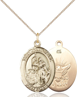 14kt Gold Saint Joan of Arc Navy Medal