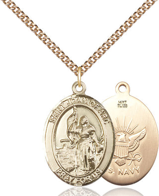 14kt Gold Saint Joan of Arc Navy Medal