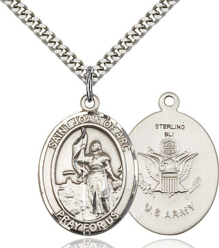 Pewter Saint Joan of Arc Army Medal Catholic Jewelry