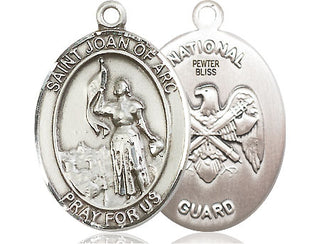 Pewter Saint Joan of Arc National Guard Medal