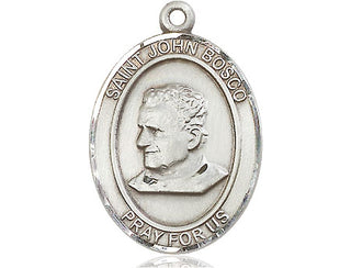 Sterling Silver Saint John Bosco Medal Catholic Jewelry Engraved Catholic Saint Jewelry