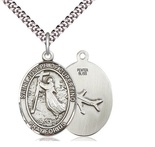 Pewter Saint Joseph of Cupertino Medal Catholic Jewelry