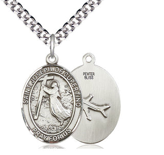 Pewter Saint Joseph of Cupertino Medal Catholic Jewelry