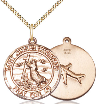 14kt Gold Filled Saint Joseph of Cupertino Medal Catholic Jewelry