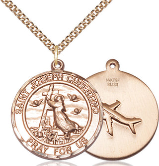 14kt Gold Filled Saint Joseph of Cupertino Medal Catholic Jewelry