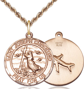 14kt Gold Filled Saint Joseph of Cupertino Medal Catholic Jewelry