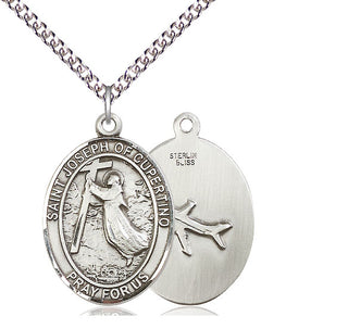 Sterling Silver Saint Joseph of Cupertino Medal Catholic Jewelry