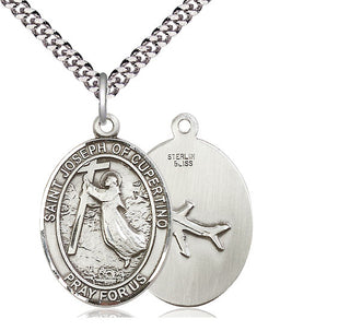 Sterling Silver Saint Joseph of Cupertino Medal Catholic Jewelry
