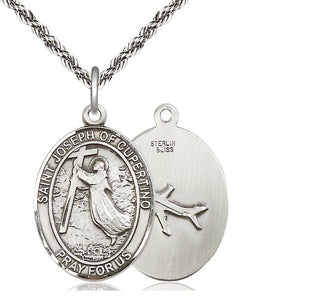 Sterling Silver Saint Joseph of Cupertino Medal Catholic Jewelry