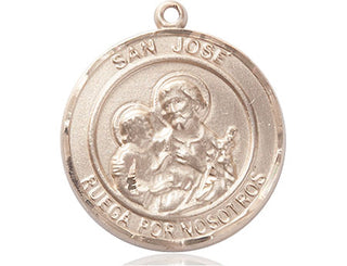 14kt Gold Filled San Jose Medal Engraved Catholic Saint Jewelry