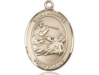 14kt Gold Filled Saint Joshua Medal Engraved Catholic Saint Jewelry