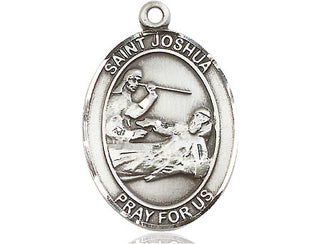 Pewter Saint Joshua Medal Engraved Catholic Saint Jewelry