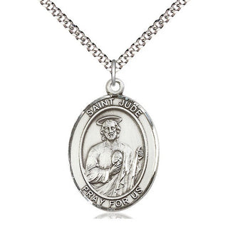 Pewter Saint Jude Medal Catholic Jewelry Engraved Catholic Saint Jewelry
