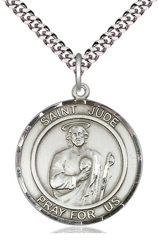 Pewter Saint Jude Medal Catholic Jewelry Engraved Catholic Saint Jewelry