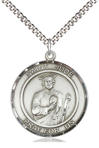 Pewter Saint Jude Medal Catholic Jewelry Engraved Catholic Saint Jewelry