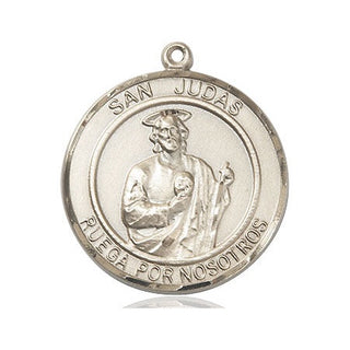 14kt Gold San Judas Medal Engraved Catholic Saint Jewelry