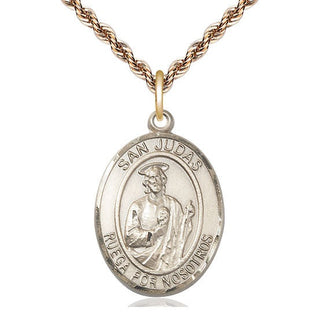 14kt Gold San Judas Medal Engraved Catholic Saint Jewelry