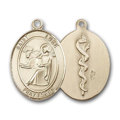 Gold-Filled St. Luke the Apostle Pendant Medal
