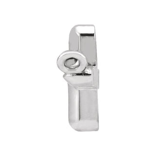 Platinum 11x7 mm Sideways Cross Necklace Center